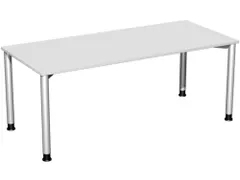 Bureau 4-Poot Ronde Buis Hxbxd 680-800X1800X800Mm Lichtgrijs