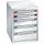 ladekast 800x605x695mm 5laden cilinderslot RAL7035 front RAL7035