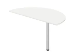 aanbouwtafel,i.h.v.,HxBxD 720-840x1200x600mm,halfrond,Bl-wit