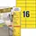 Gekleurde Etiketten Avery Zweckform 105x37mm Geel 1600 stuks