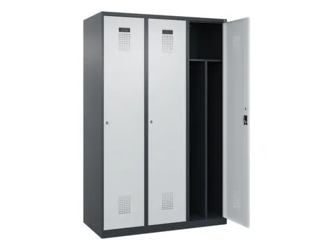 locker voor scheiding van kleding,HxBxD 1850x1200x500mm,3vak