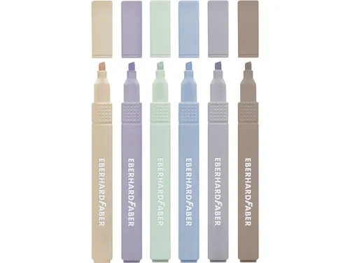Markeerstift Eberhard Faber natural 6st. vierkant in etui
