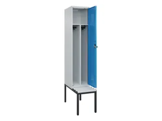 locker met bank,voor scheiding van kleding,HxBxD 2120x400x815mm,1vak - 1