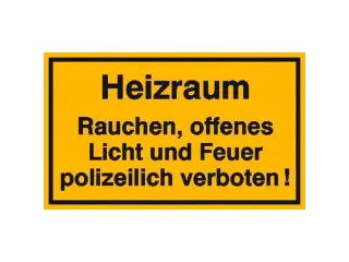 aanwijzingsbord,Verwarmingsruimte Roken,aluminium gemerkt,gemoffeld - 1