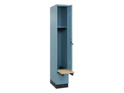 locker met bank,HxBxD 1950x300x815mm,1vak,vak B 300mm,draaigrendel