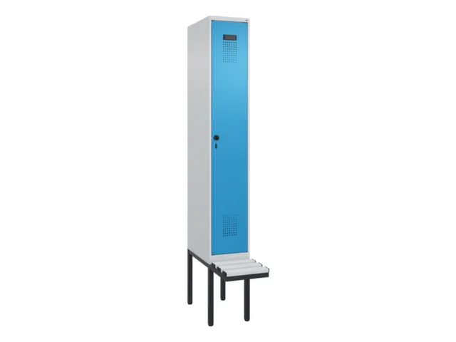 locker met bank,voor scheiding van kleding,HxBxD 2120x300x815mm,1vak