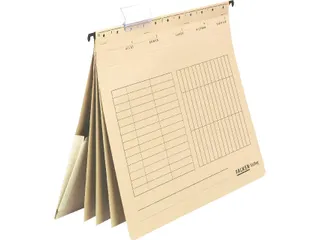 Paq 5 Dossier susp. multiple A4 marron - 2