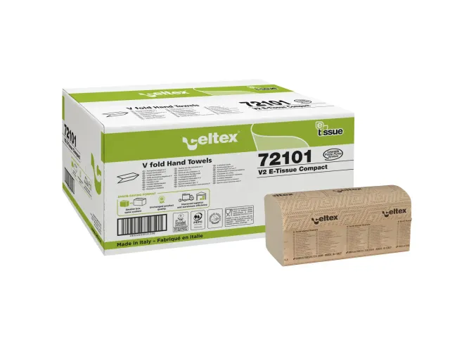Handdoekpapier V-vouw 2-laags 21.5x21cm 12x250 vel