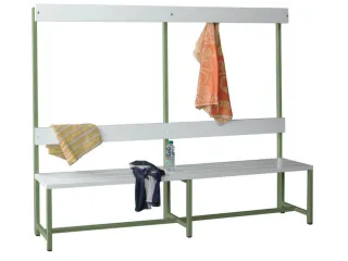 omkleedbank,HxLxD 1600x2000x400mm,onderstel RAL6011 - 2