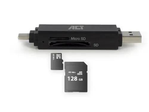 Kaartlezer ACT USB-C/USB-A 3.0
