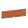baliepaneel,v. bureau,aanbouw achter,B 1600mm,NT-cherry,BN3012-oranje
