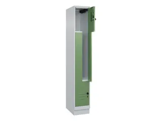 Z-garderobekast,HxBxD 1950x300x500mm,vak B 150/300mm,draaigrendel - 2