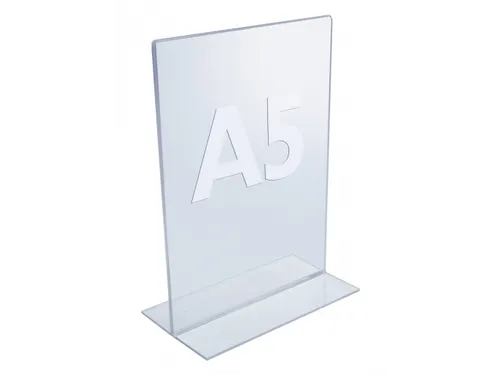 Folderstandaard A5 Staand Acryl T-Voet