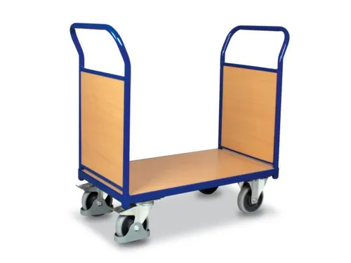 Platformwagen 500kg Laadvlak 1000x700mm 2 Kopwanden Ral 5010 Beuken