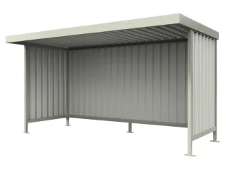 overkapping,grondveld,HxBxD 2200x4300x2200mm,wanden staal - 1