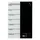 Glasmagneetbord Naga 40x60cm weekplanner Frans zwart/wit