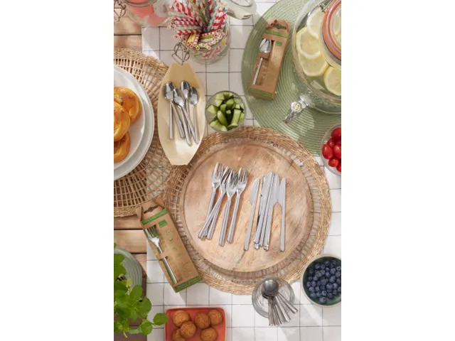 Leaves vork uit inox, set van 20 stuks