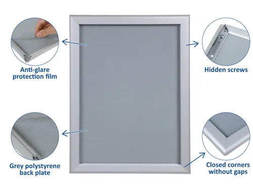 Easy-Click Kliklijst Europel A4 25mm aluminium Goud
