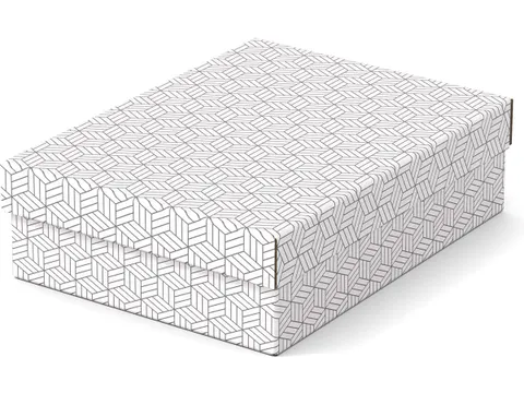 Home opberg- en geschenkdoos 26,5 x 36 x 10 cm wit