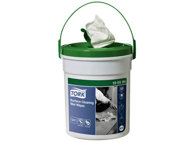 Lingettes imprégnées Tork Surface W15 190594 texture résistante