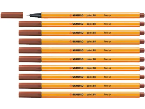 Fineliner STABILO point 88/38 fijn krijtrood