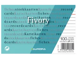 Systeemkaart Aurora 150x100mm lijn met rode koplijn 210gr wit 100 vel