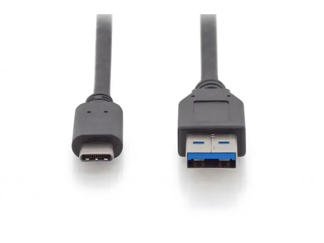USB Type C-aansluitkabel Type C naar A M/M 1m Gen2 3A 10GB Zwart