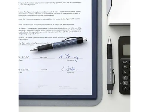 Balpen Faber-Castell Grip plus steengrijs