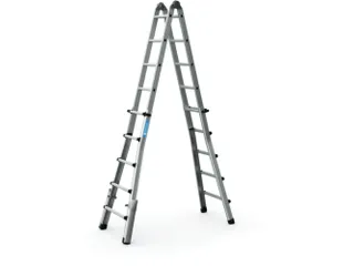 multifunctionele telescoopladder,4x5,sporten,balk L 5,29m,natuur - 1