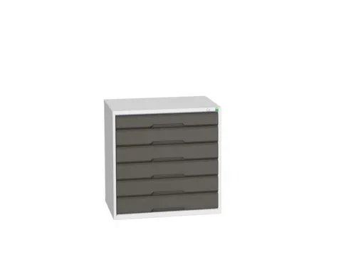 ladekast HxBxD 800x800x550mm 6laden romp RAL7035 front RAL7016