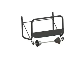 Poetspapierdispenser Euro Products M1 muurstandaard zwart 438304 - 1