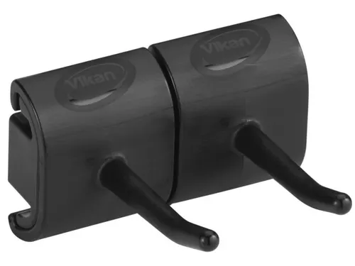 Vikan Hygiene Dubbele Haak voor Hi-Flex Wandhouder Zwart