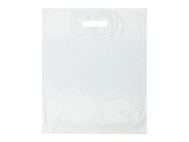 Draagtas DKT LDPE 37x44/4cm wit 500 stuks