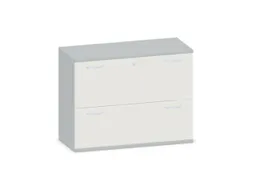 hangmappenkast 770x1000x430mm 2hangmappenframes Lichtgrijs+ Wit