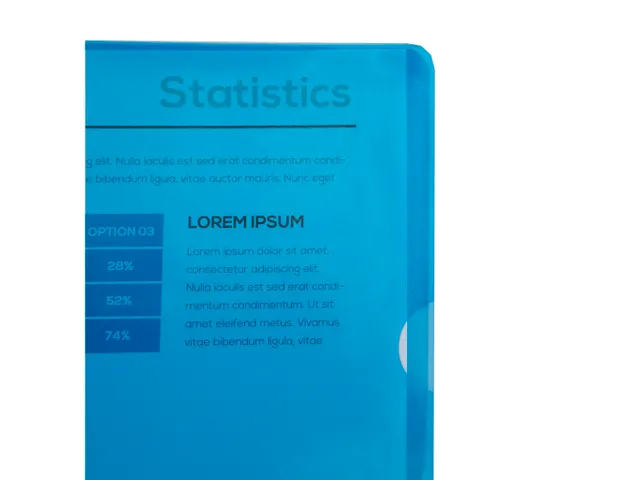 100 L-Mappen A4 0.13mm Gladde Pvc Blauw Sterke Kwaliteit