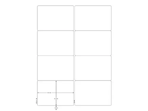 Etiketten 99,1x 67,7mm wit 100 Vel A4, 800 stuks