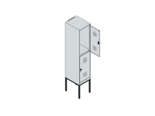 dubbeldekse locker,HxBxD 2120x400x500mm,1x2vak.,vak B 400mm - 3