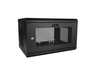 2-post 6U wandmonteerbare netwerkkast 19 inch scharnierende patchkast - 1