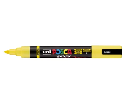 Paintmarker Uni POSCA PC-5BR brushpunt M geel