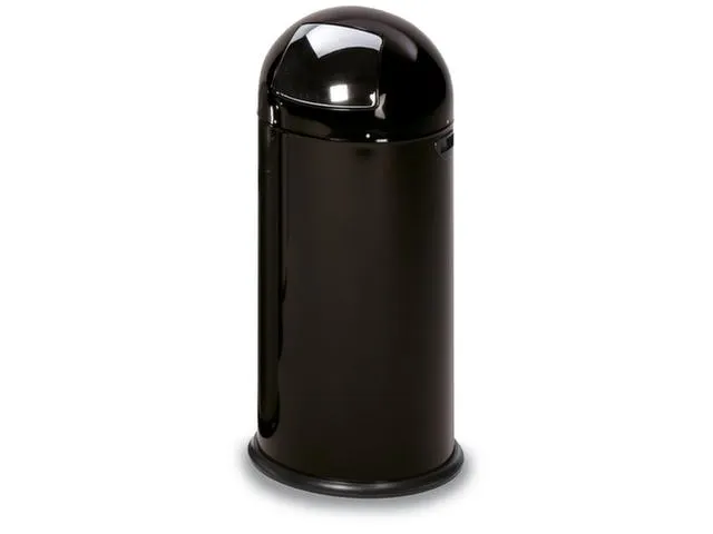 Push Afvalbak Staalplaat 22 Liter Hxd 640x355mm Zwart