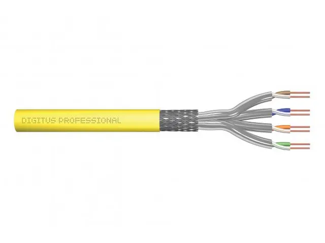 CAT 7A S-FTP installatiekabel 1500MHz Cca AWG 22/1 1000m Sx Geel