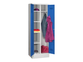 kleding-/wasgoedkast,HxBxD 1850x600x500mm,RAL7035,front RAL5010 - 2