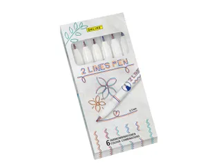 Fineliner Online 2-lijnen assorti doos à 6 stuks - 1