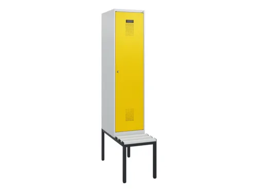 locker met bank,HxBxD 1950x400x815mm,1vak,vak B 400mm,cilinderslot