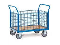 Vierwandwagens 1553 Draadgaas 600kg 1200x800mm Ral5007 Houten Plaat