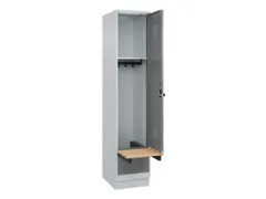locker met bank,HxBxD 1950x400x815mm,1vak,vak B 400mm,draaigrendel