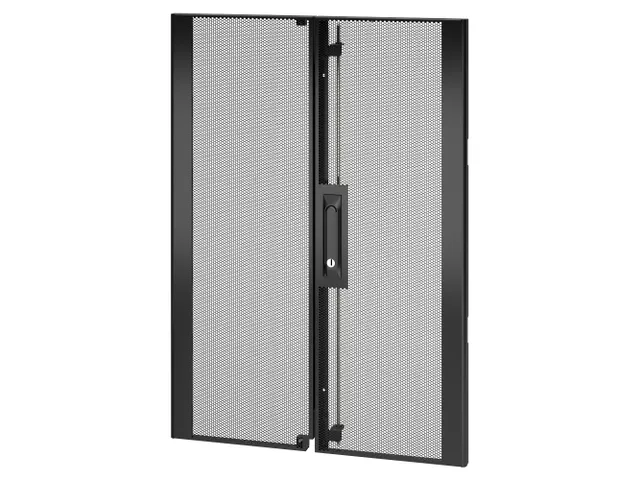 NetShelter SX 18U 600mm breed geperforeerde gesplitste deuren zwart