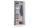 kleding-/wasgoedkast,HxBxD 1850x600x500mm,RAL7035,front RAL7035