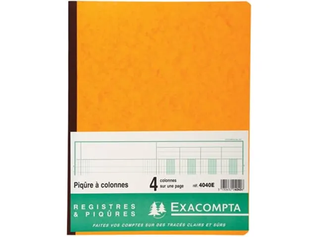 Registers 32 X 25 Cm 4 Kolommen Op 1 Bladzijde