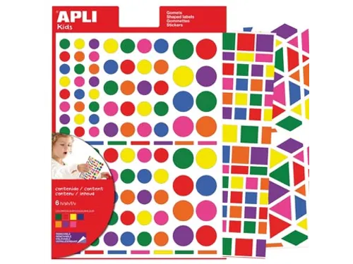 Verwijderbare Stickers Assorti Vormen En Kleuren
